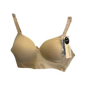 truekind Supportive Wireless Shaping Bra Beige Adjustable Straps Size L